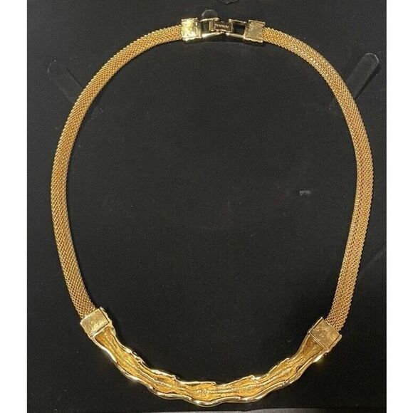 Swarovski Vintage Gold Mesh Necklace With Box - Excellent Condition - Picture 5 of 10